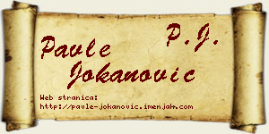Pavle Jokanović vizit kartica